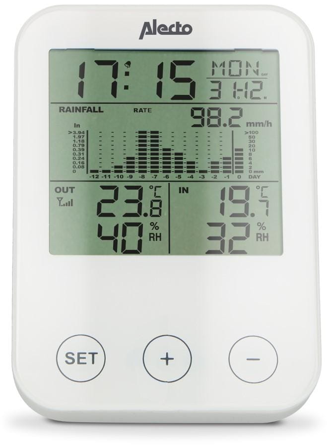 Alecto WS-1200 - Professioneel Weerstation met draadloze Buitensensor - 3-in-1