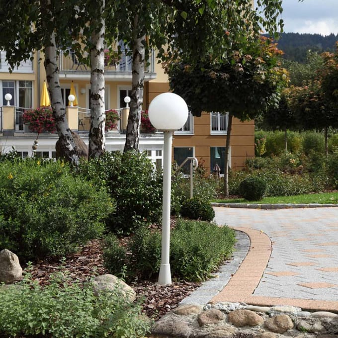 Albert Leuchten Tuinpadverlichting KRISTALLKUGEL wit