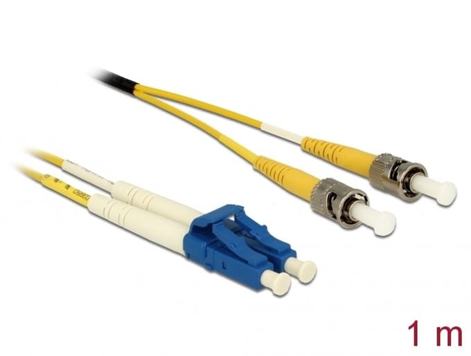 Delock Cable Optical Fibre LC > ST Singlemode OS2 1 m