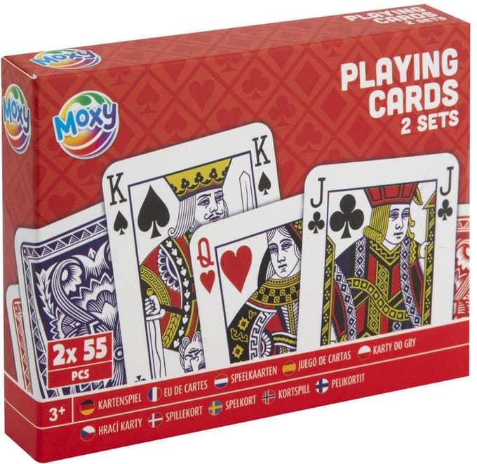 Speelkaarten Moxy doos à 2 sets met 55 kaarten