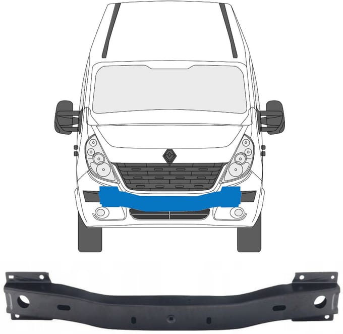 Versterking voorbumper / balk voor Renault Master 2010-