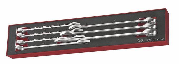 Steekringsleutels set Foamx4 tray 20- 32mm 7 delig Teng Tools TEX2032