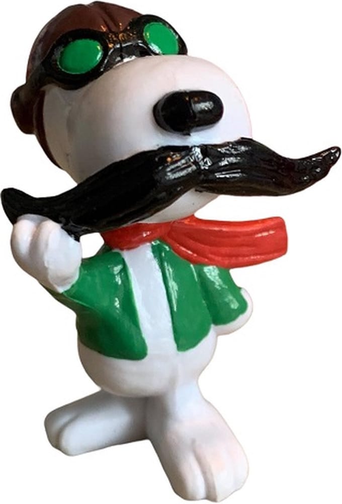 Peanuts - snoopy als piloot - speelfiguur - 6 cm - schleich.