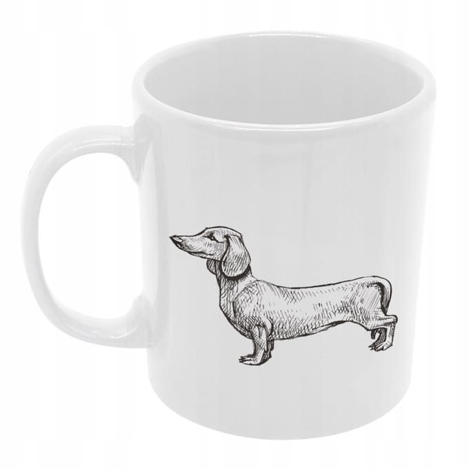 Keramische Mok met Dachshund Schets - Origineel Cadeau