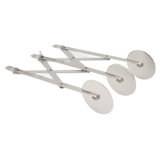3 Wielen Gebakssnijder Roller Roestvrij Staal Uniform Snijden Multi Ronde Deegsnijder voor Snijden white