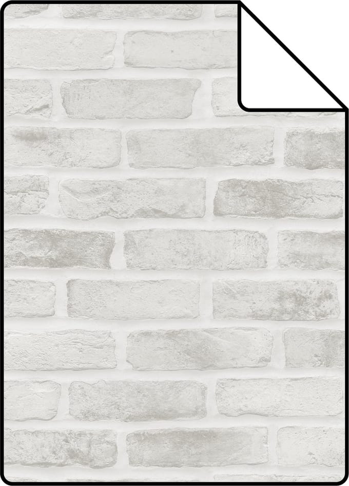 Proefstaal ESTAhome behang bakstenen grijs - 26.5 x 21 cm - 139137-S