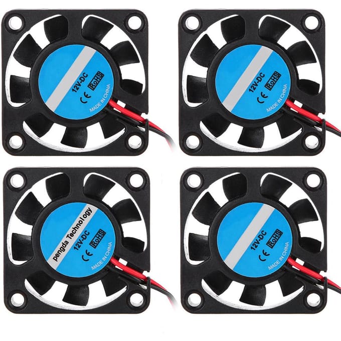 4 stuks 3D-printer montageonderdeel voor Makerbot Hoge snelheid koelventilator 12V 7000RPM 6.7CFM blue