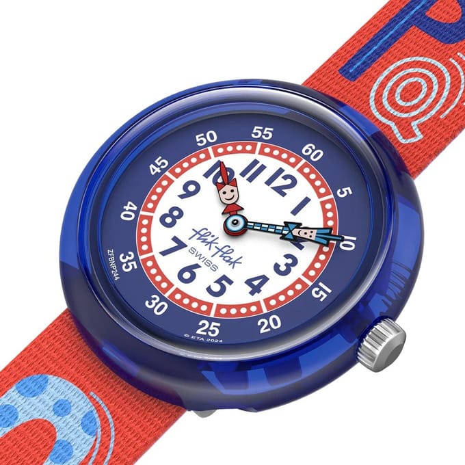 Swatch Flik Flak KNOW YOUR ABC Horloge FBNP244 Jongens Rood