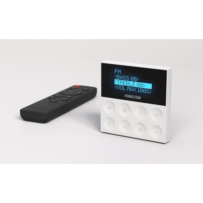 Fonestar KS-AMP - Mini-amplificateur mural avec BT/USB/FM, Fonestar blanc