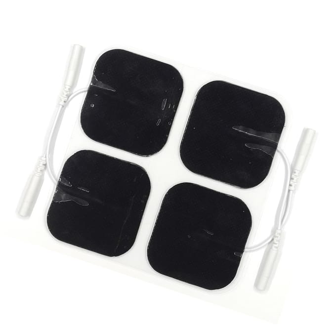 36 pièces Coussinet Électrode Réutilisable Forte Adhésivité Rectangulaire Remplacement Coussinet Électrode pour Machine TENS white