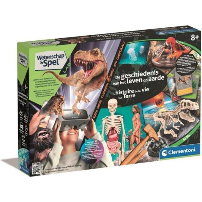 Clementoni Wetenschap & Spel - Geschiedenis van het leven op aarde - Met T-Rex skelet en VR bril - Vanaf 7 jaar