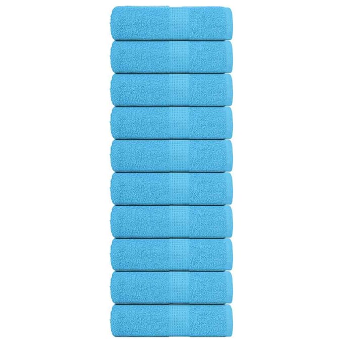 vidaXL - Washandjes - FROGN - 10 - st - 30x30 - cm - 360 - g/m² - turquoise
