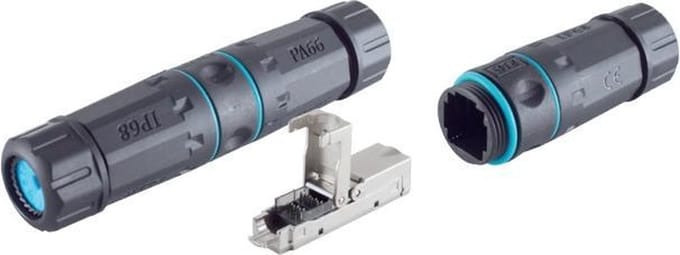 Verbindingsadapter voor F/UTP / S/FTP CAT6 netwerkkabel / Waterproof IP68