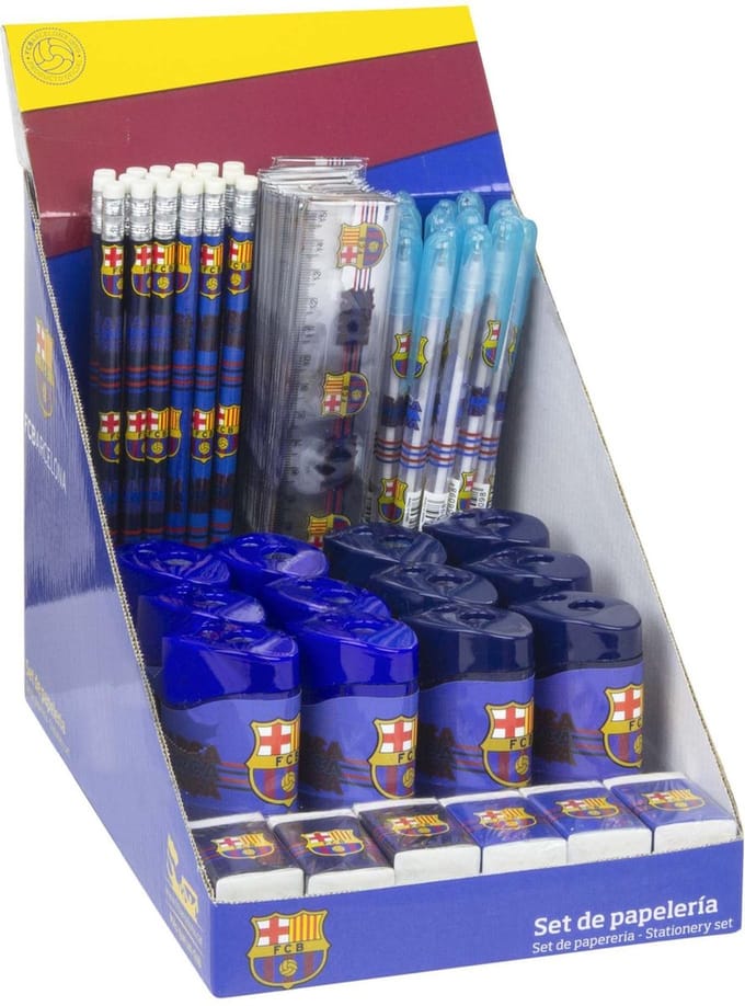 FC Barcelona schrijfset Box (16 delig) (84 losse stuks)