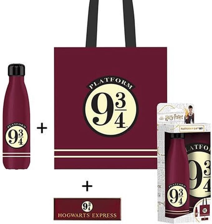 Harry Potter Platform 9¾ - Cadeauset - Isotherme Fles - Draagtas - Magneet