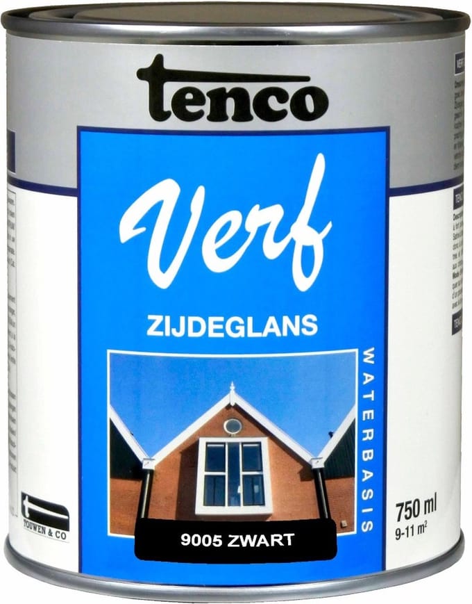 Tencoverf wb zg 9005 zwart0,75l