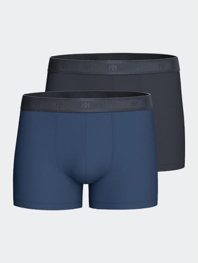Impetus Heren Boxershort Lyocell-Katoen 2-Pack Blauw Blauw XL