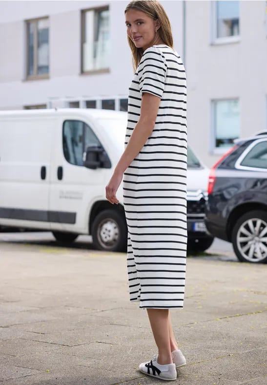 Street one - Dames jurk - Maat 34 - Vrouwen - wit - Viscose