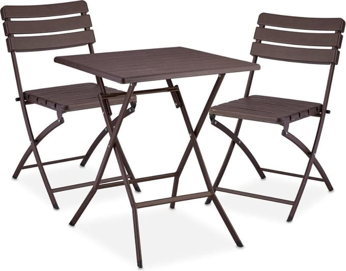 Thuys – Balkonset 2 Personen – Tuinset 2 Persoons – Tuinmeubelset – Bruin
