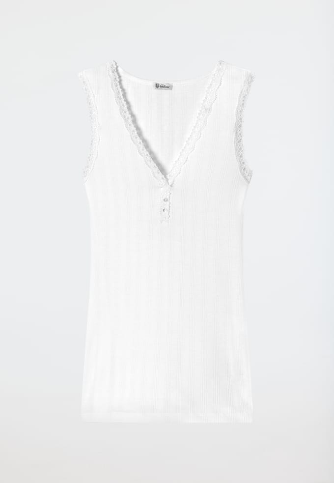 Witte chemisette - Revival Agathe 38