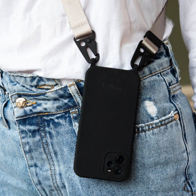Hendy telefoonhoesje met koord - Switch - Taupe  - iPhone 7 Plus/8 Plus