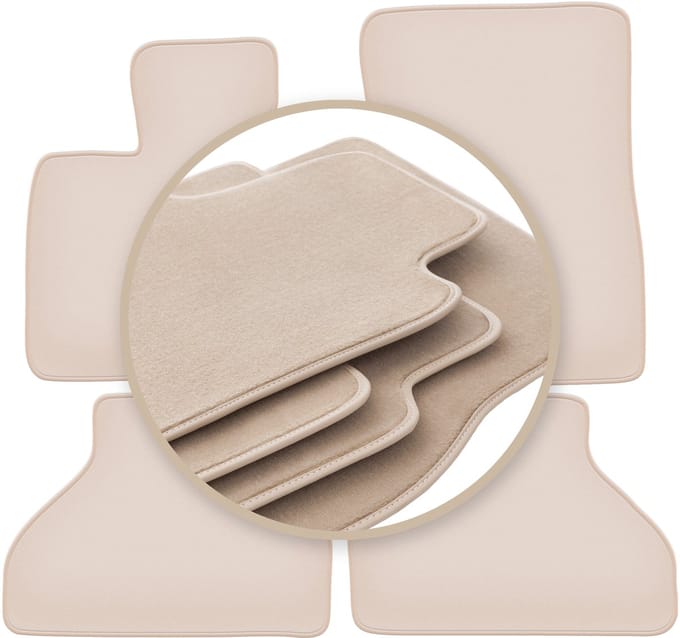 PREMIUM beige vloermatten voor: BMW X5 E70 SUV 2006-2013