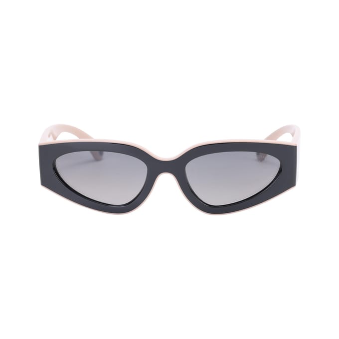 Lunettes de soleil Chanel œil de chat avec logo Lunettes de soleil unisexes Noir CH6056-C534/M3 Basic Packaging-Eyeglass Case+Box,F,Black gray
