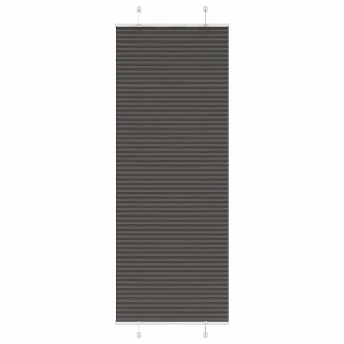 vidaXL Plissé rolgordijn 70x200 cm stofbreedte 69,4 cm polyester zwart