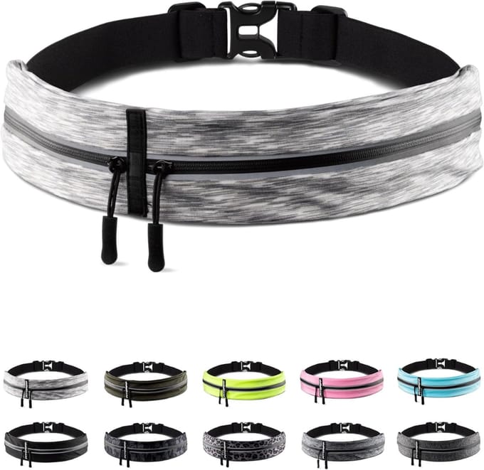 QORA® Flipbelt - Hardloopriem - Running Belt - Wit - 26cm x 6cm x 6cm