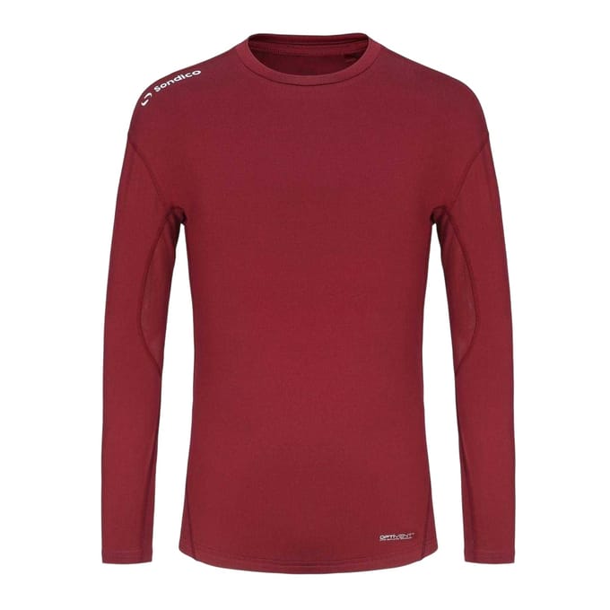Sondico Heren Core Base Layer Top met lange mouwen (Bourgondië)
