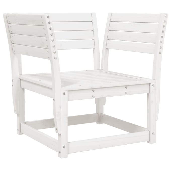 vidaXL - 5-delige - Loungeset - massief - grenenhout - wit