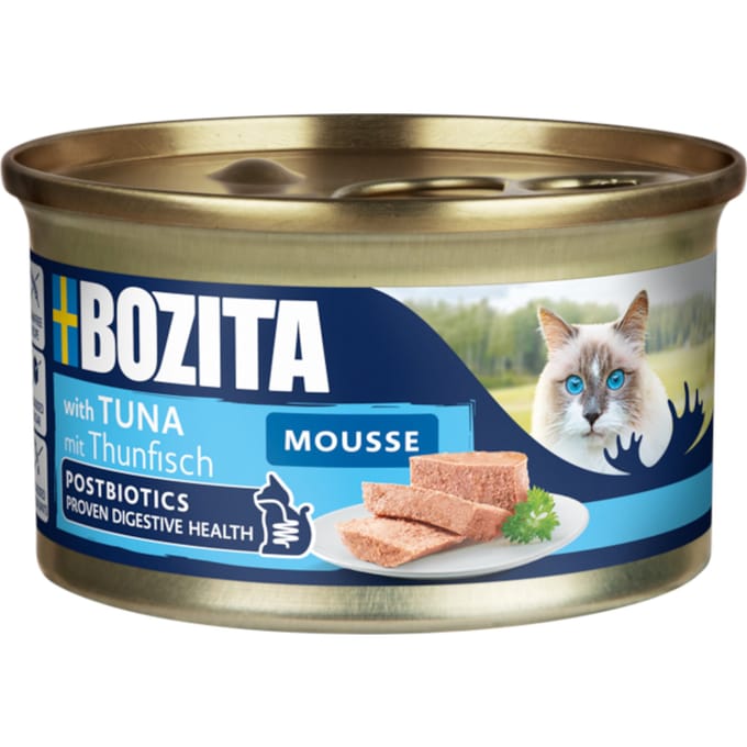 12x85g Bozita Mousse Postbiotics Tonijn Kattenvoer nat