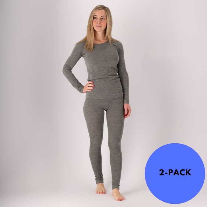 Xtreme - Thermo (onder) shirt dames - Multi Grijs - M - 2 Stuks - Thermokleding dames