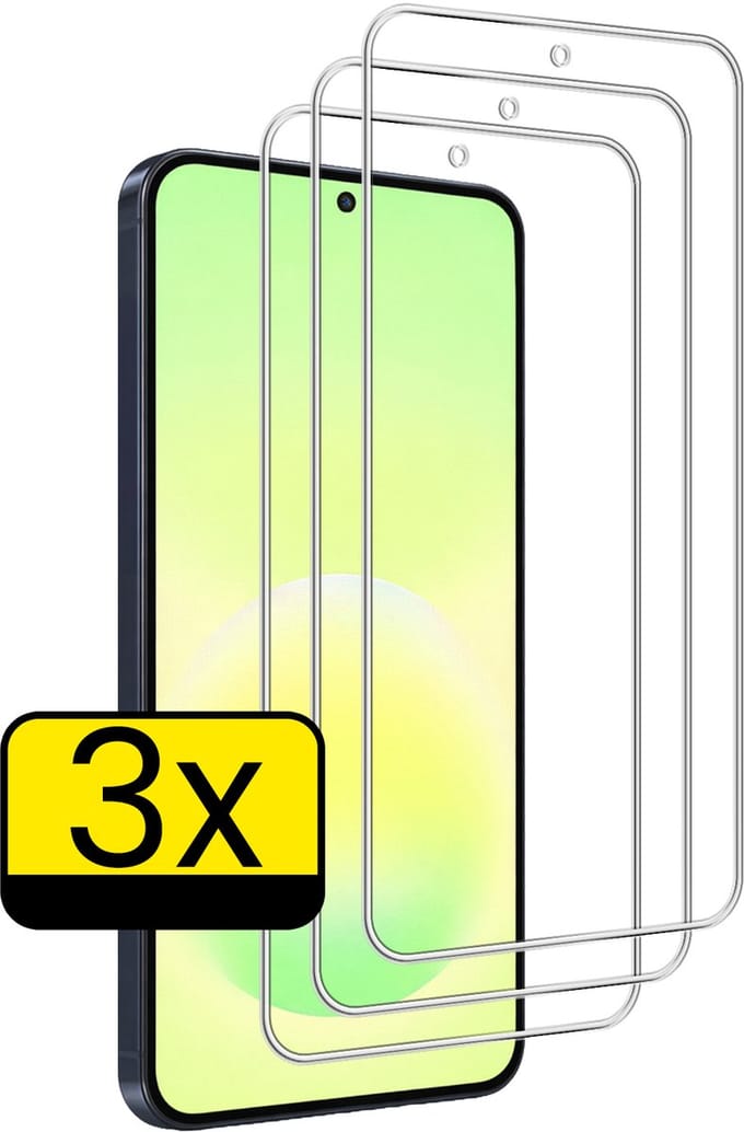 Screenprotector - Geschikt voor Samsung Galaxy A57 - 3 Stuks - Extra Sterk - Beschermglas - Gehard Glas - Tempered Glass - Screen Protector