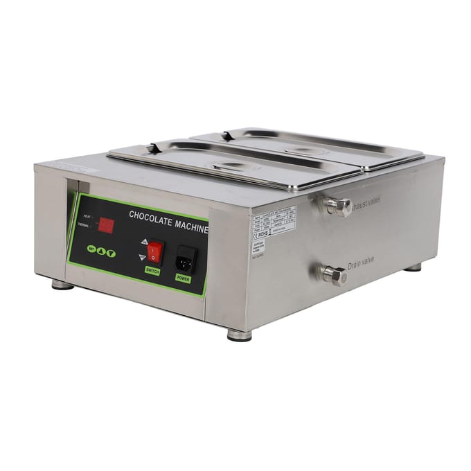8kg Capaciteit Chocolade Smeltmachine 0~95 graden Celsius 1000W Elektrische Commerciële Voedselwarmer Chocolade L white