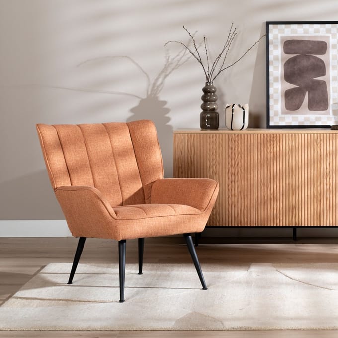 Bronx71® Fauteuil City linnen koper