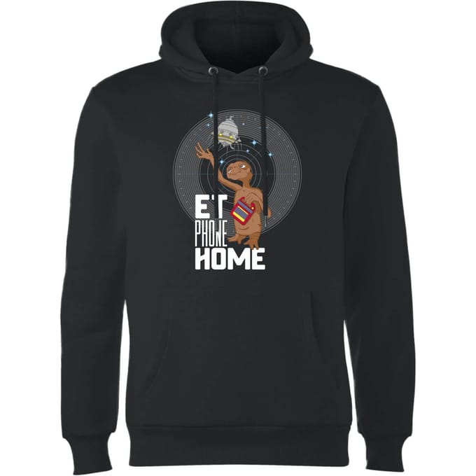 E.T. Phone Home Hoodie - Zwart - M