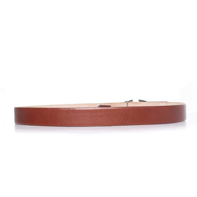 Valentino Garavani Bruine leren V-gesp riem