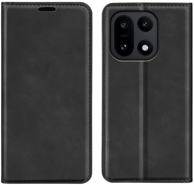 MobyDefend Hoesje - Geschikt voor OnePlus 15 - Luxe Wallet Bookcase (Magnetische Sluiting) - Zwart