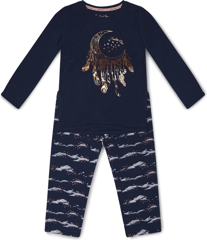 Charlie Choe meiden pyjama Dream Catcher Indigo 74/80