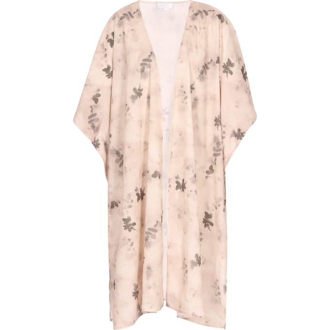 usha Kimono Dames Beige Veelkleurig