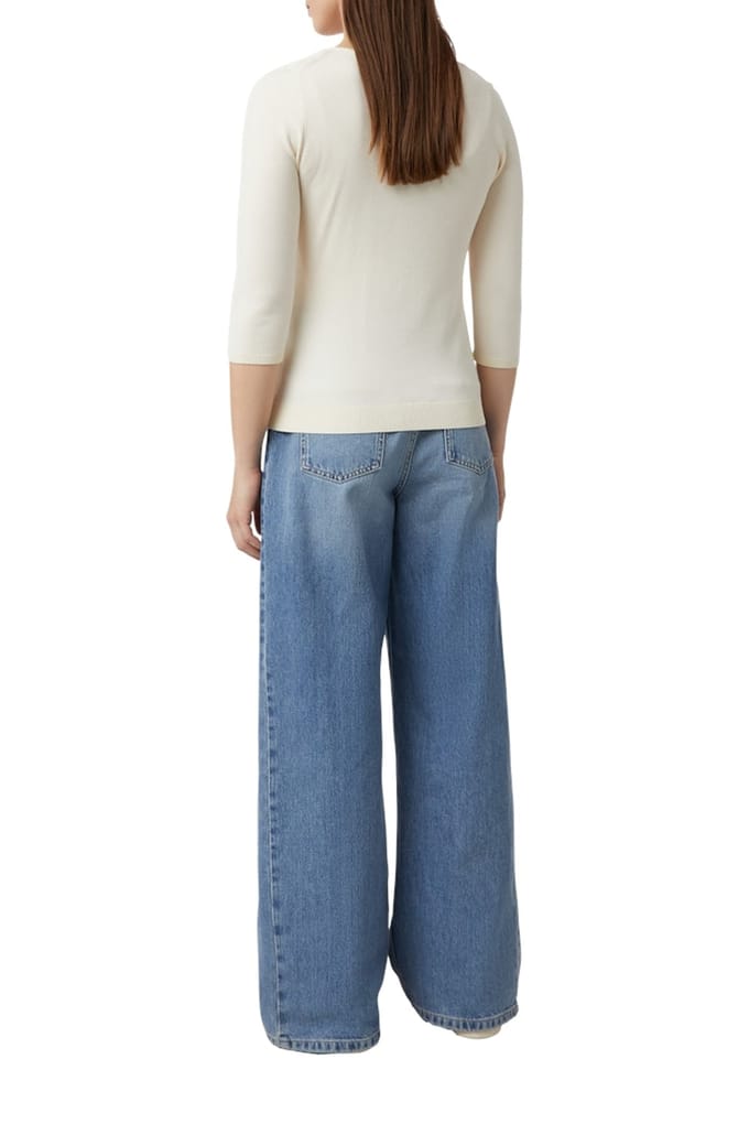 Comma  Pullover Offwhite Größe: 46 | Longsleeves Outlet | Damen | Weiß