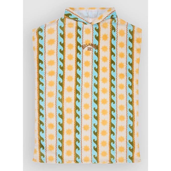 Vrouwelijke geprinte poncho met capuchon Billabong