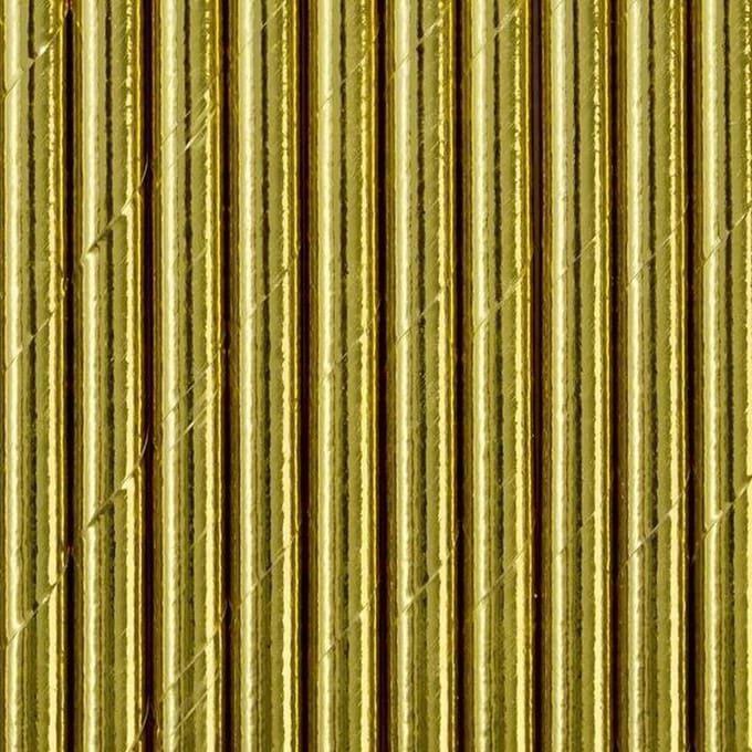 Papieren Rietjes Goud - 10 Stuks