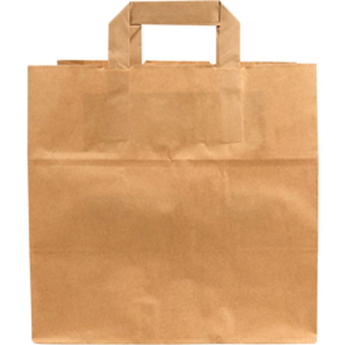 Tas IEZZY kraft papier 26x17x25cm (bxdxh) bruin 250 stuks