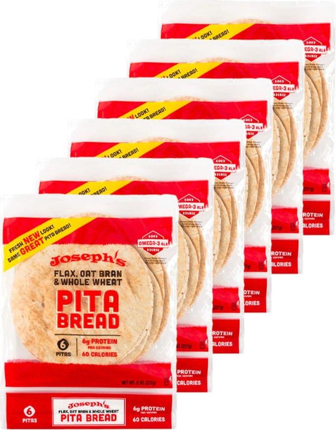Joseph's | Low Carb Pita Broodje Groot | 6 stuks | 6 x 37g