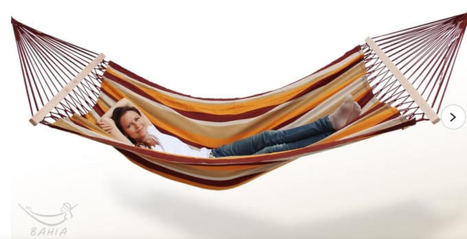 Hangmat Bahia Terra XL met spreidstok - doek 220x150 cm