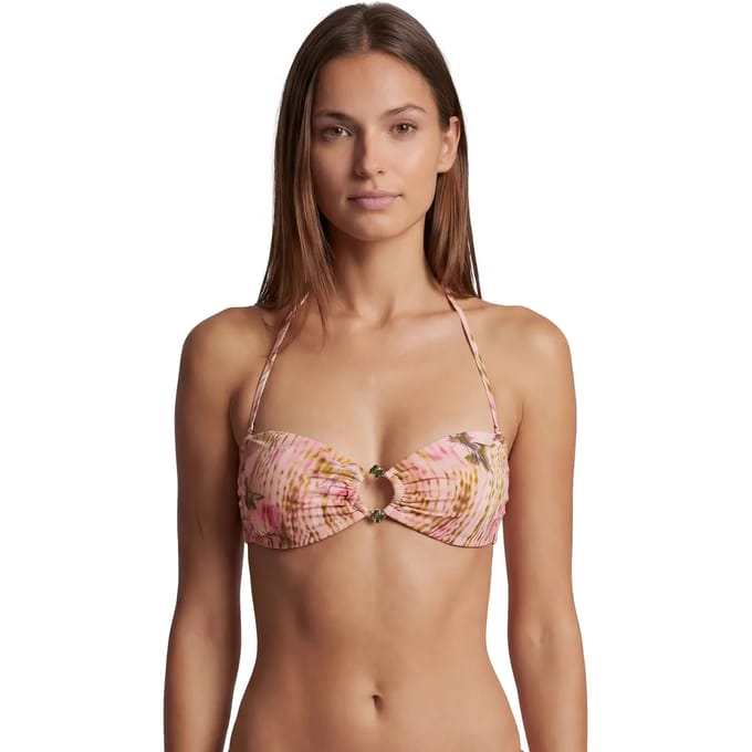 slim fit bikinitop met logodetail model 'Ines'