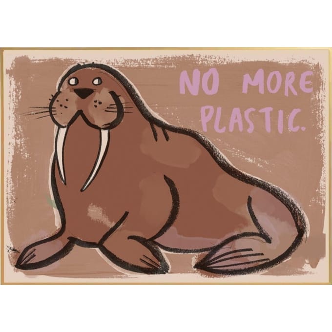 Studio Loco Kinderposter Walrus Poster Kinderkamer 70 x 50 cm