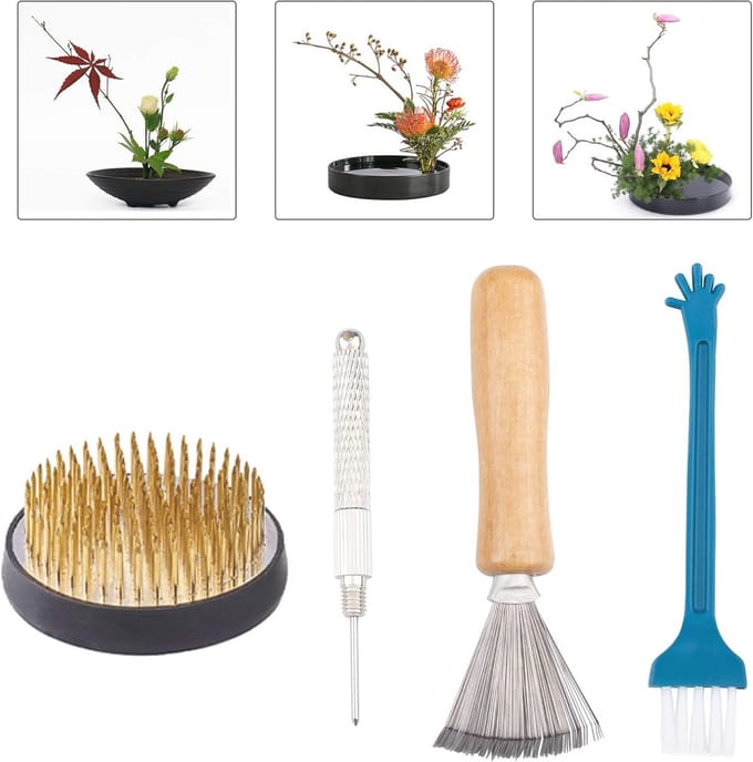 Bloem Kikker Set - 4 Stks Ikebana Gereedschap voor Bloemenarrangement